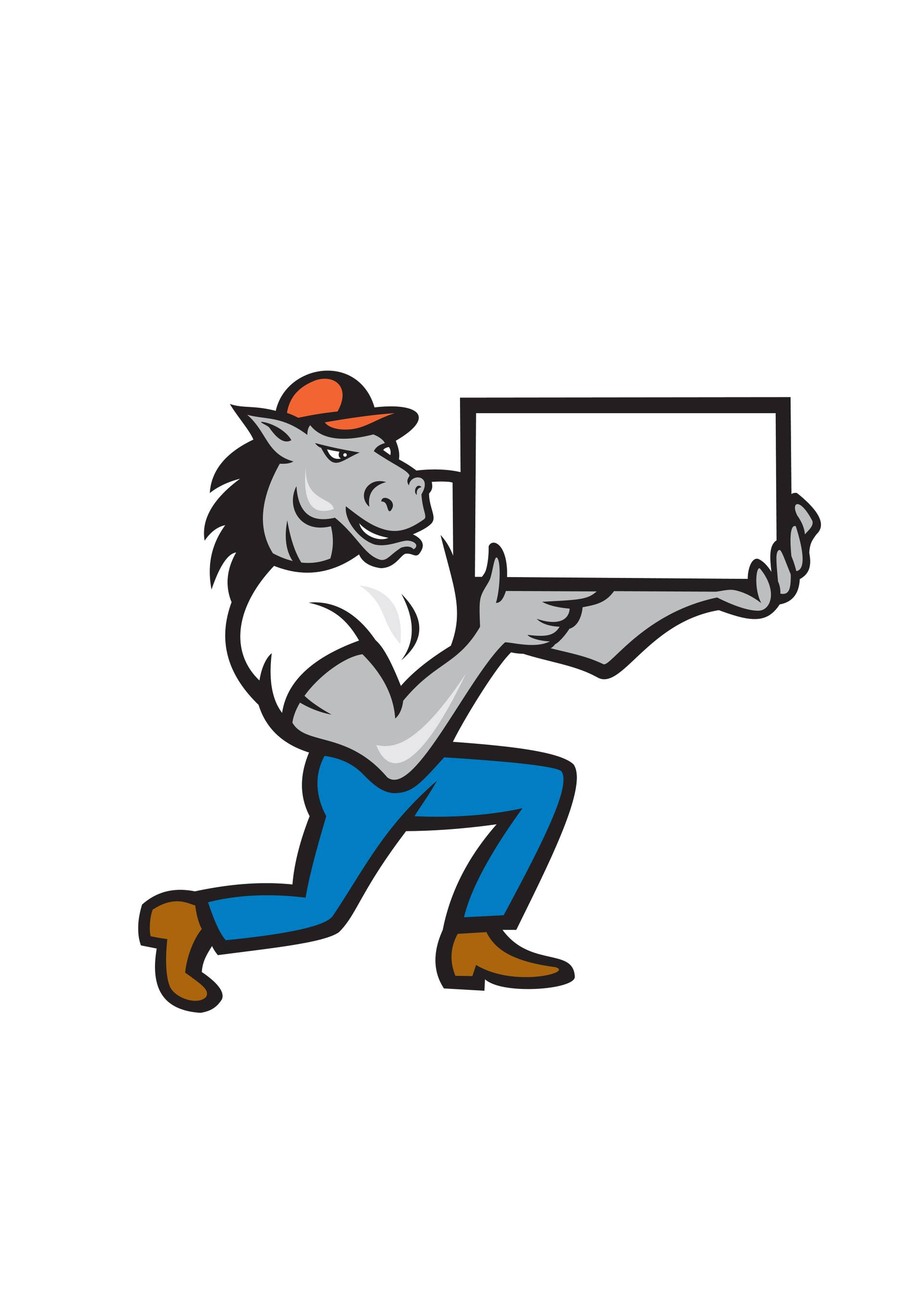 1920x2688 Horse Kneeling Presenting Cartoon New Media