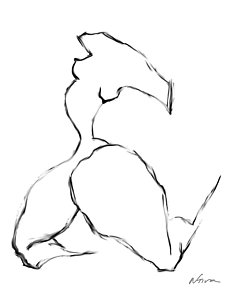 234x300 Kneeling Female Figure Drawing