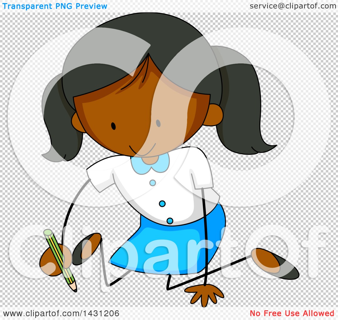 1080x1024 Clipart Of A Girl Kneeling And Drawing
