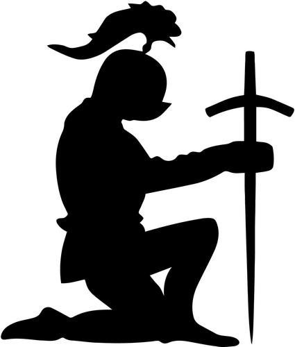 425x500 Knights Clipart Kneeling