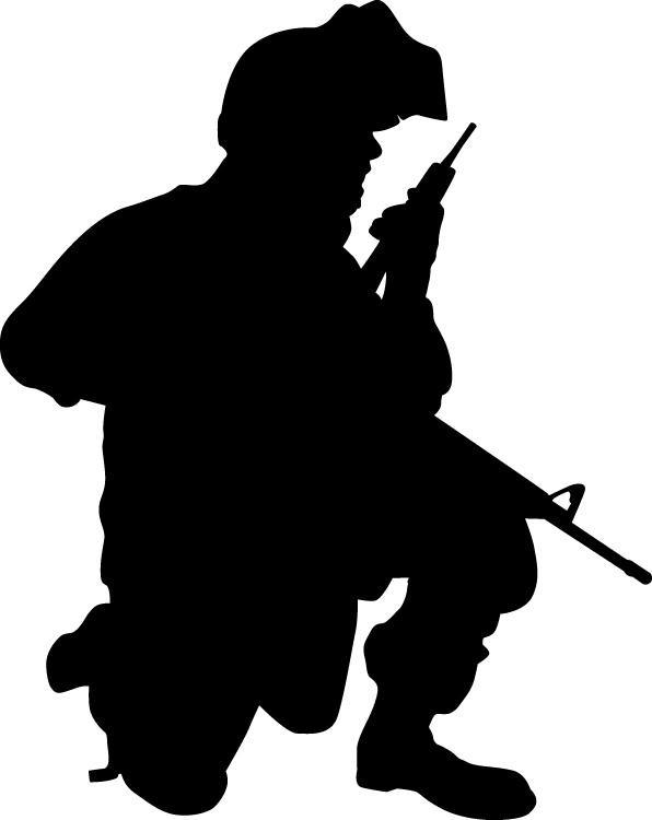 596x750 Huge Collection Of 'kneeling Soldier Silhouette' Download More