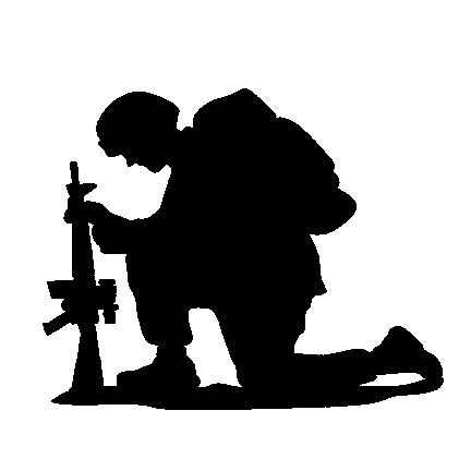 432x432 This Is The Original The Kneeling Soldier Standard Decal In Black