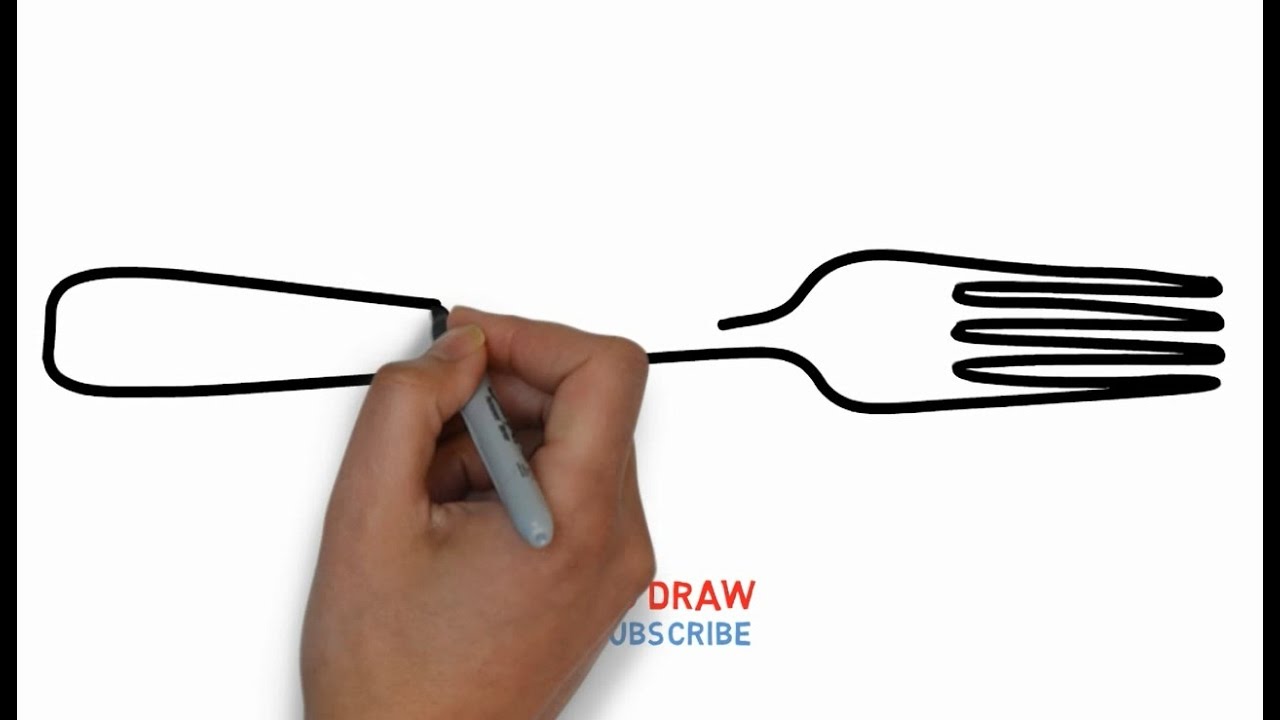 1280x720 Easy Step For Kids How To Draw A Fork
