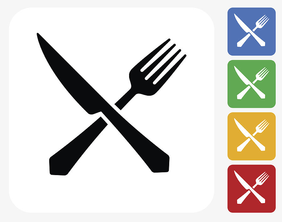 900x710 Fork And Knife Icon Flat Graphic Design