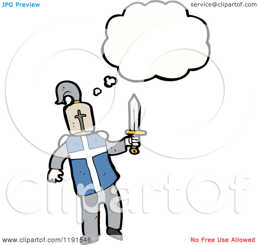 1080x1024 Cartoon Of A Medieval Knight Thinking