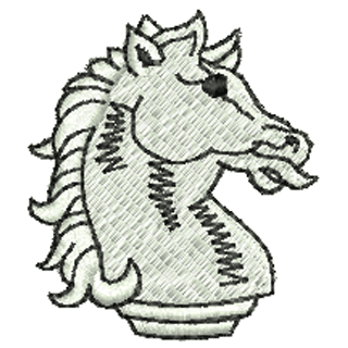 320x320 Knight Chess Piece Stock Embroidery Designs For Home