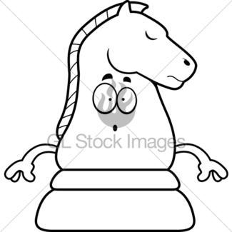 325x325 Surprised Cartoon Chess Knight Gl Stock Images