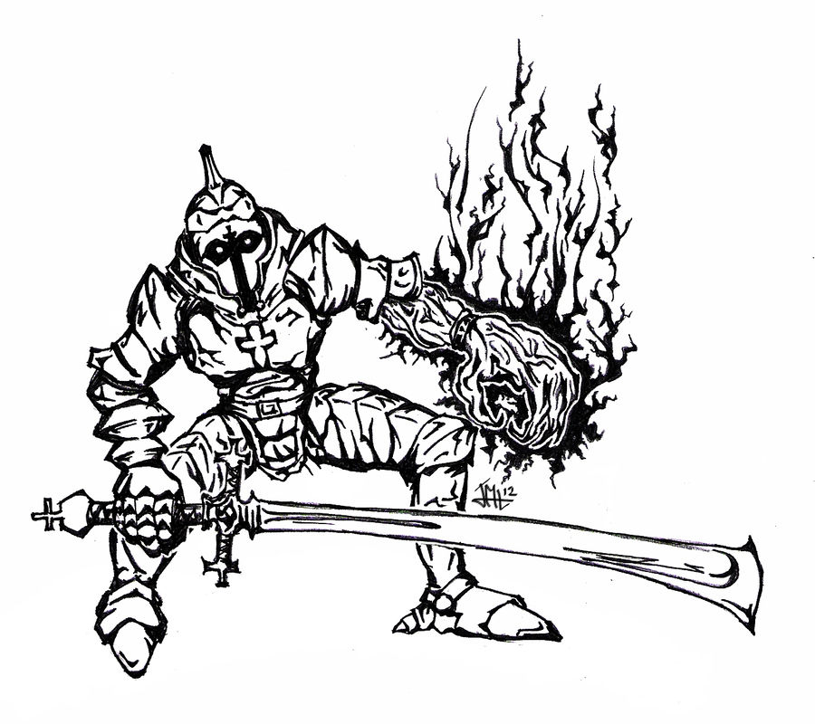 900x800 Death Knight Drawing