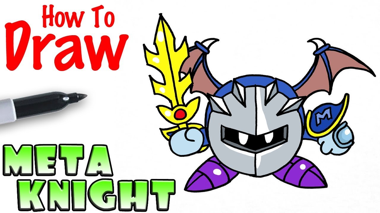 1280x720 How To Draw The Meta Knight Kirby Star Allies