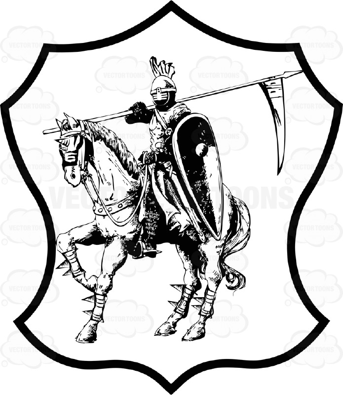 695x800 Knight Clipart Horse Line Drawing