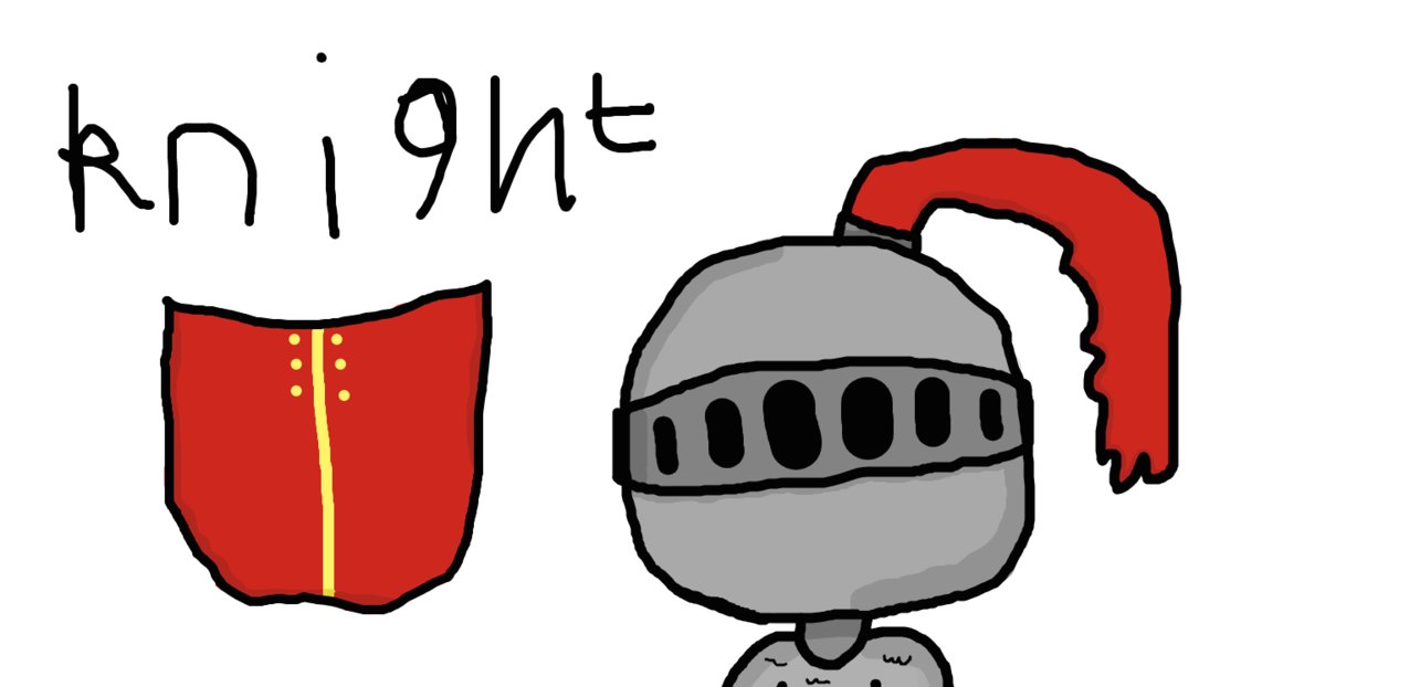 1285x622 Knight Drawing With Shield