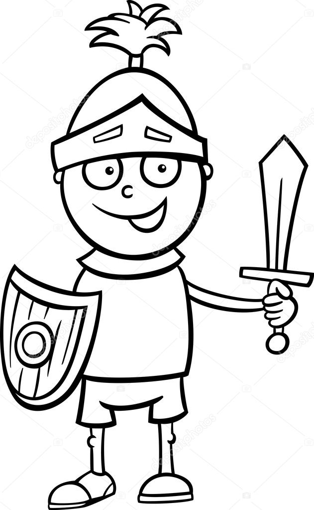 631x1023 Knight Drawing Boy For Free Download