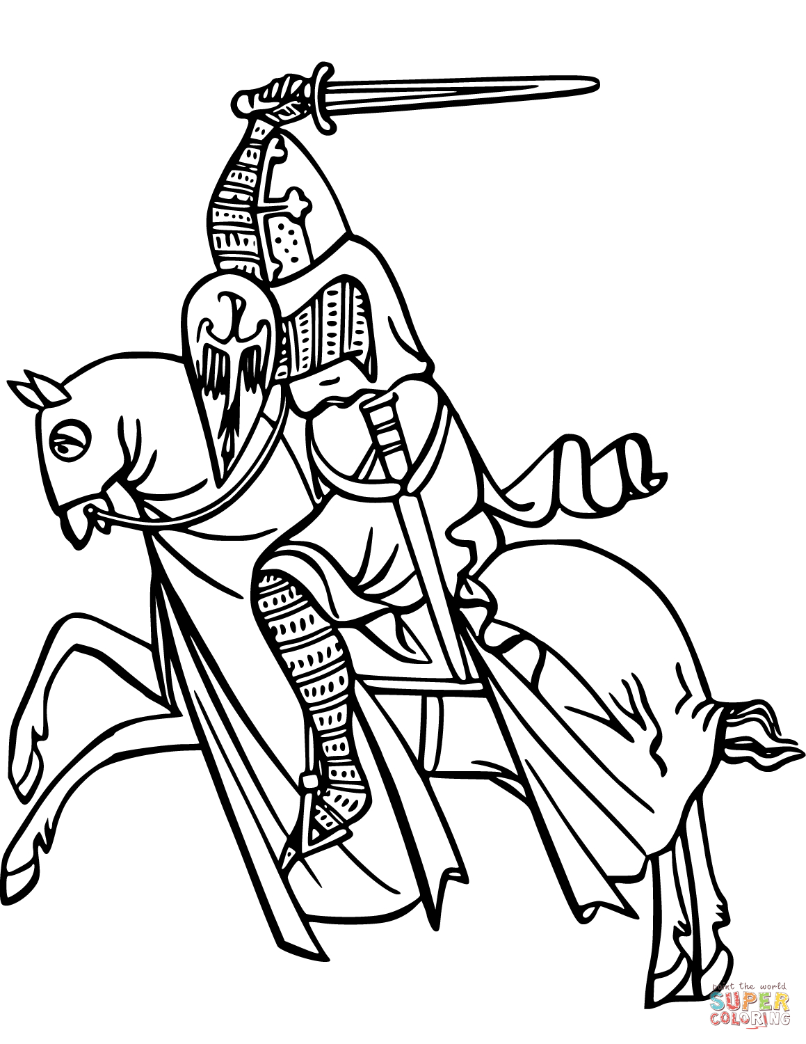 1159x1500 Free Printable Knight Coloring Pages For Kids