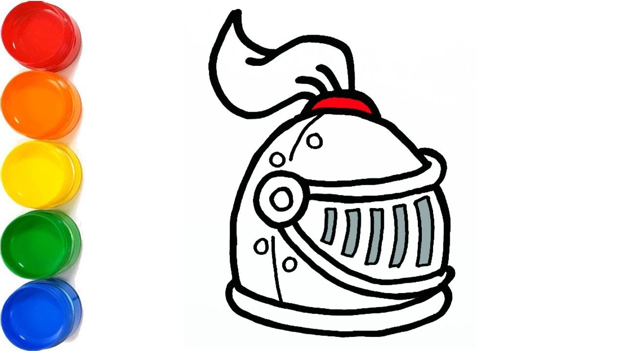 1280x720 Coloring Knight Helmet Painting For Toddlers And Drawing