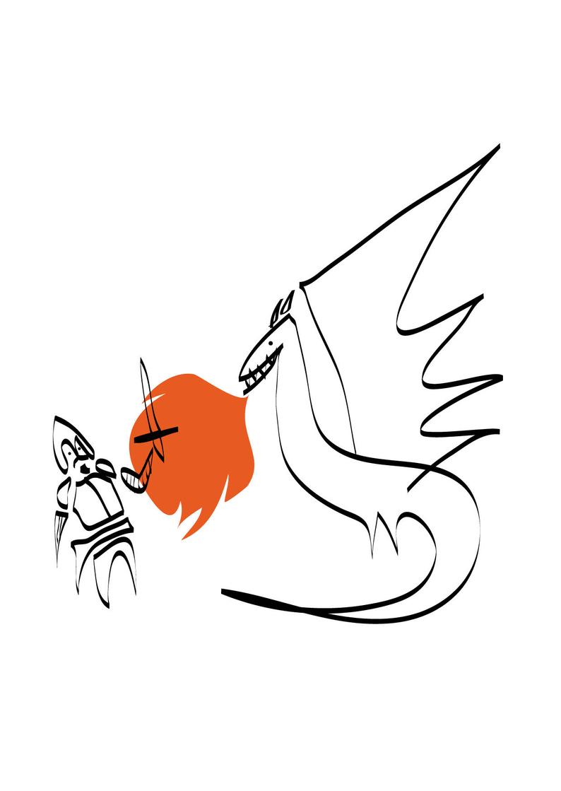 794x1119 Dragon Knight Fire Kids Illustration Design Print Etsy