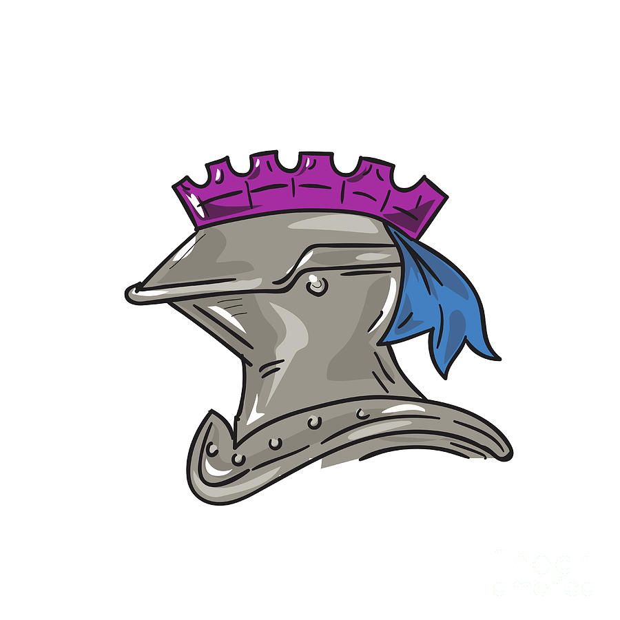 900x900 Knight Helmet Drawing Digital Art