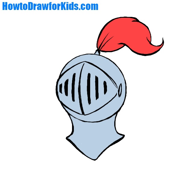 617x617 How To Draw A Knight Helmet For Kids How To Draw For Kids