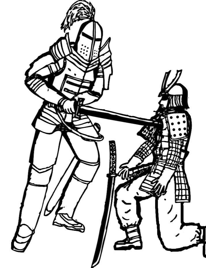 714x929 Knight Drawing Samurai For Free Download