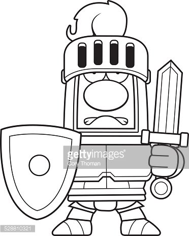 372x464 Cartoon Knight In Armor Premium Clipart