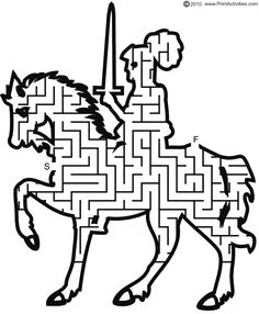 Knight On Horse Drawing