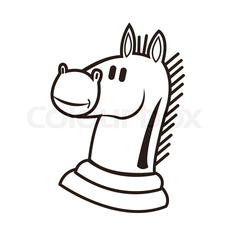 800x800 Knight Chess Horse Piece Strategy Stock Vector Colourbox