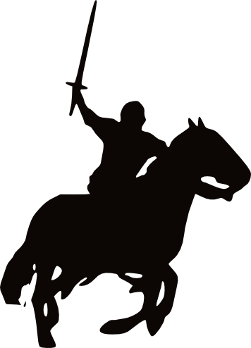 356x494 Art Horse Silhouette, Knight On Horse