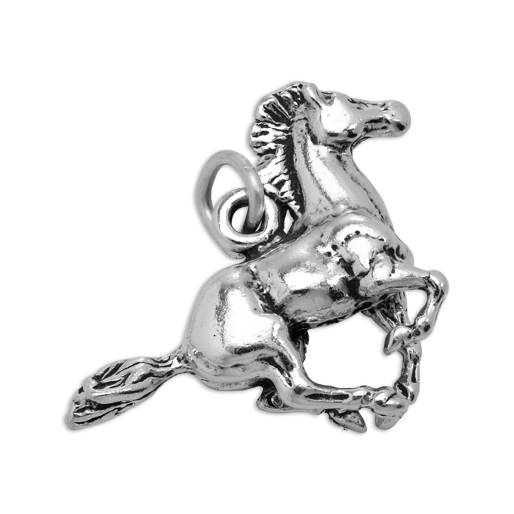 2000x2000 sterling silver galloping horse charm horses pony ponies steed