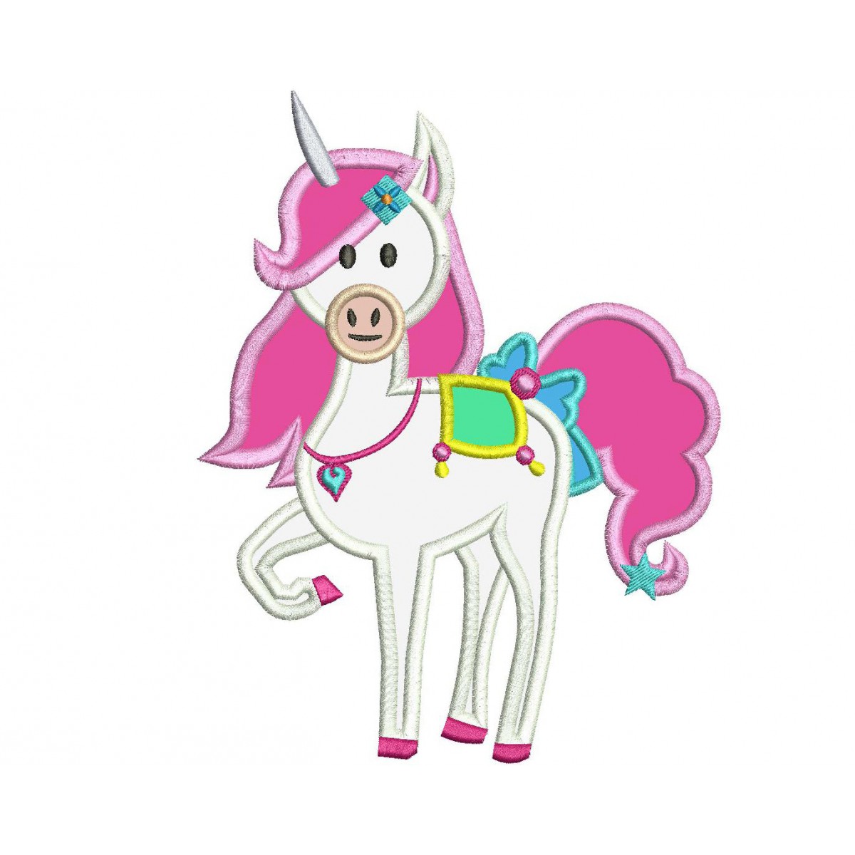 1200x1200 Trinket The Horse Nella Princess Knight Applique Design