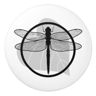 307x307 Ink Drawing Of Dragonfly Knobs Pulls Zazzle