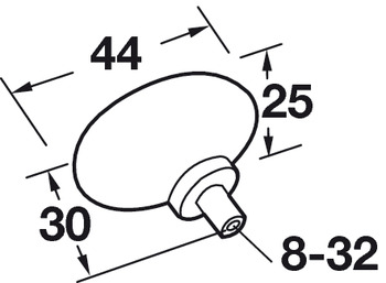 350x257 Knob, Aluminum Synthetic Crystal, X Mm