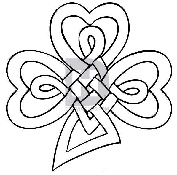 597x590 How To Draw A Celtic Clover Knot, Step