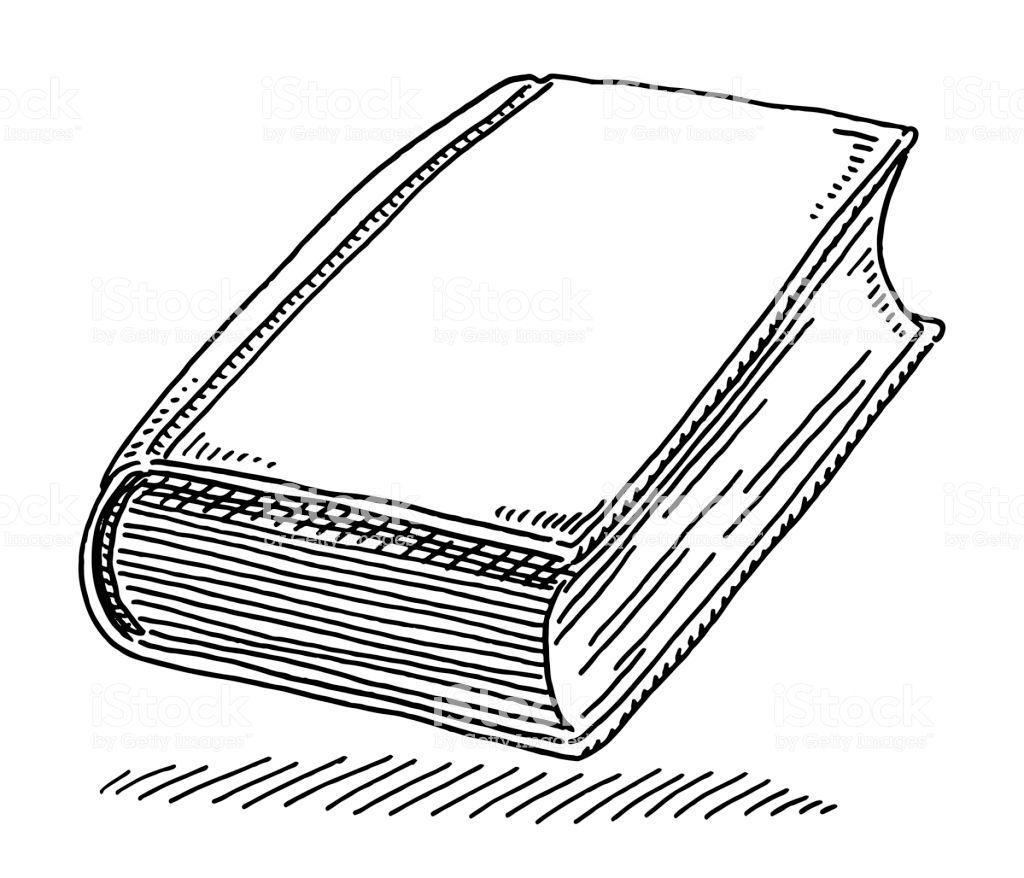 1024x878 Hand Drawn Vector Drawing Of A Book Knowledge Symbol Black