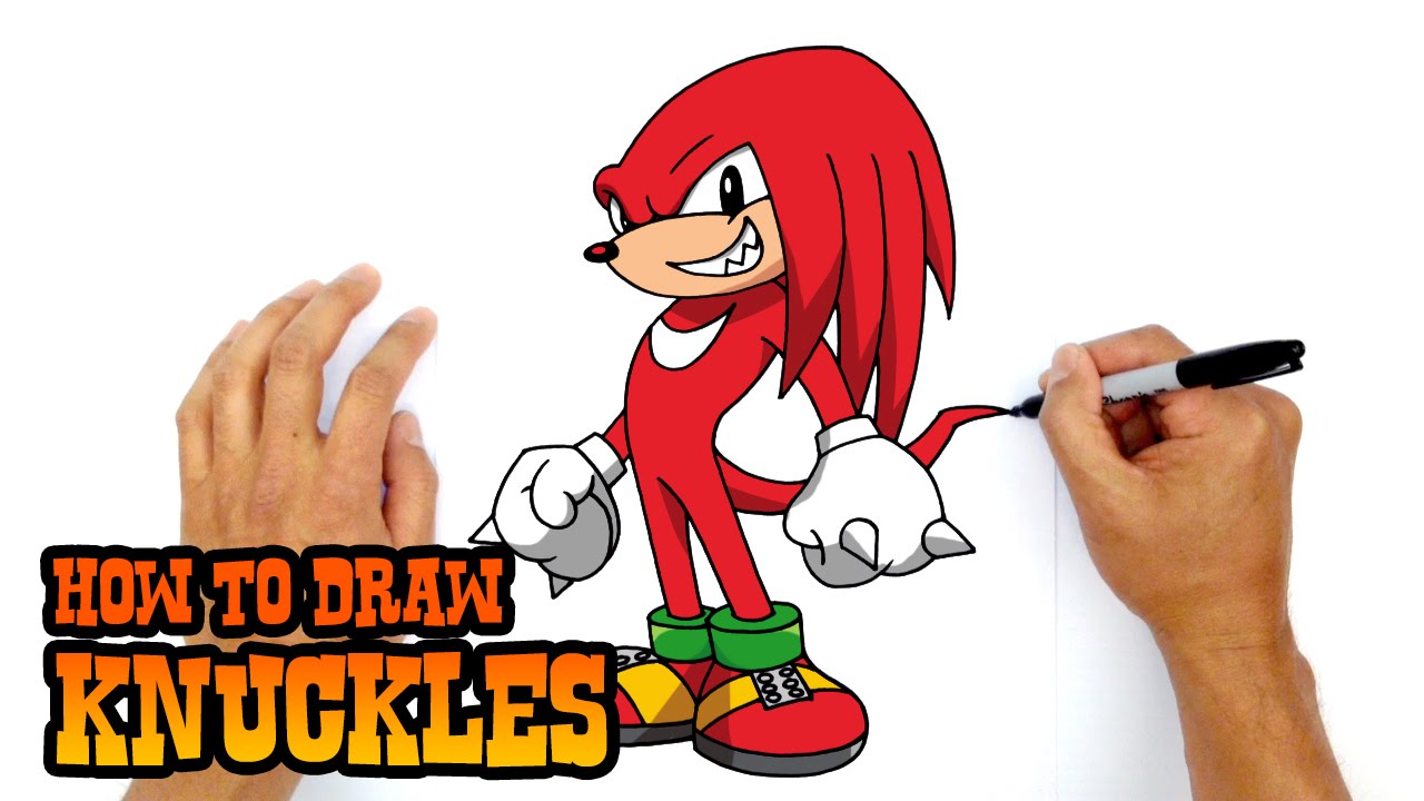 1280x720 how to draw knuckles sonic the hedgehog