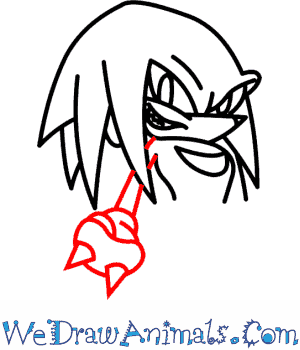 300x350 how to draw knuckles the echidna