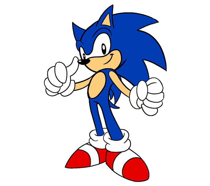 678x600 How To Draw Sonic The Hedgehog In A Few Easy Steps Easy Drawing