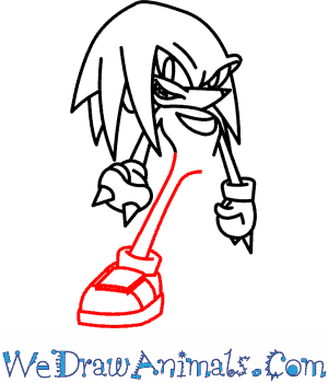 300x350 how to draw knuckles the echidna
