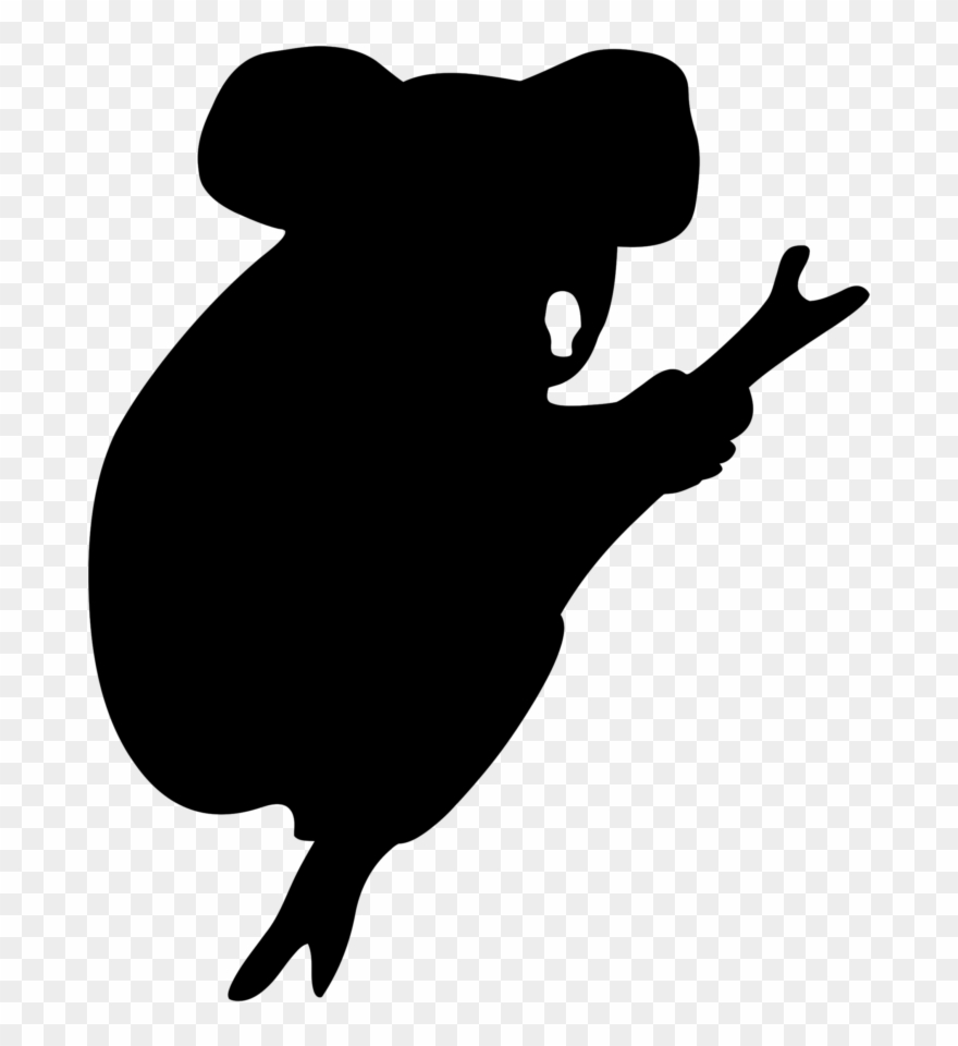 880x960 Koala American Black Bear Silhouette Drawing