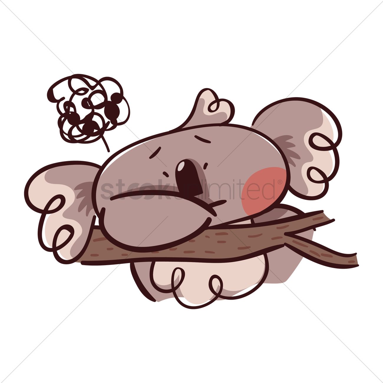 1300x1300 Cartoon Koala Bear Feeling Bored Vector Image