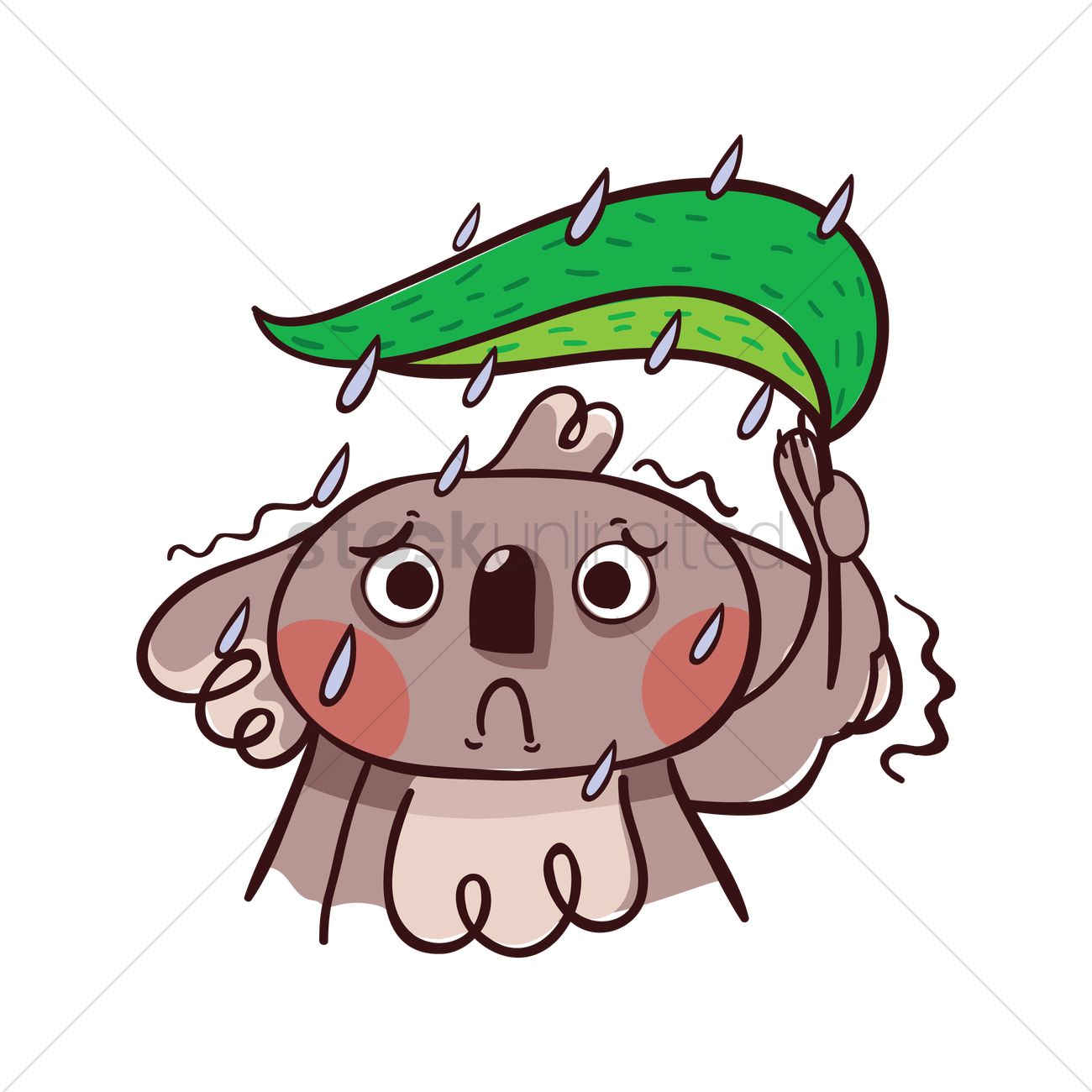 1300x1300 cartoon koala bear feeling gloomy vector image