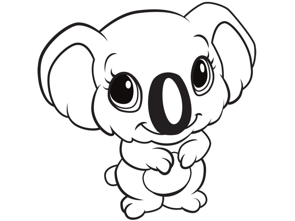 1024x768 Koalas Coloring Pages Free Unique Cute Koala Bear