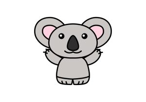 300x210 Cute Koala Drawing Premium Vector Clipart