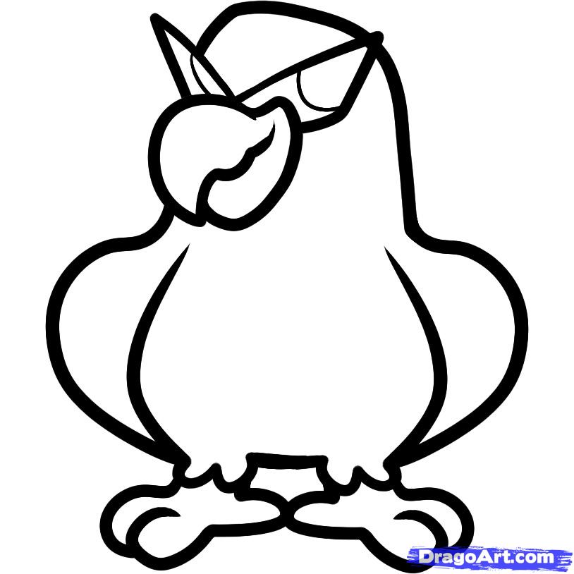 814x814 How To Draw An Animation Hawk To The Child With A Pencil Step