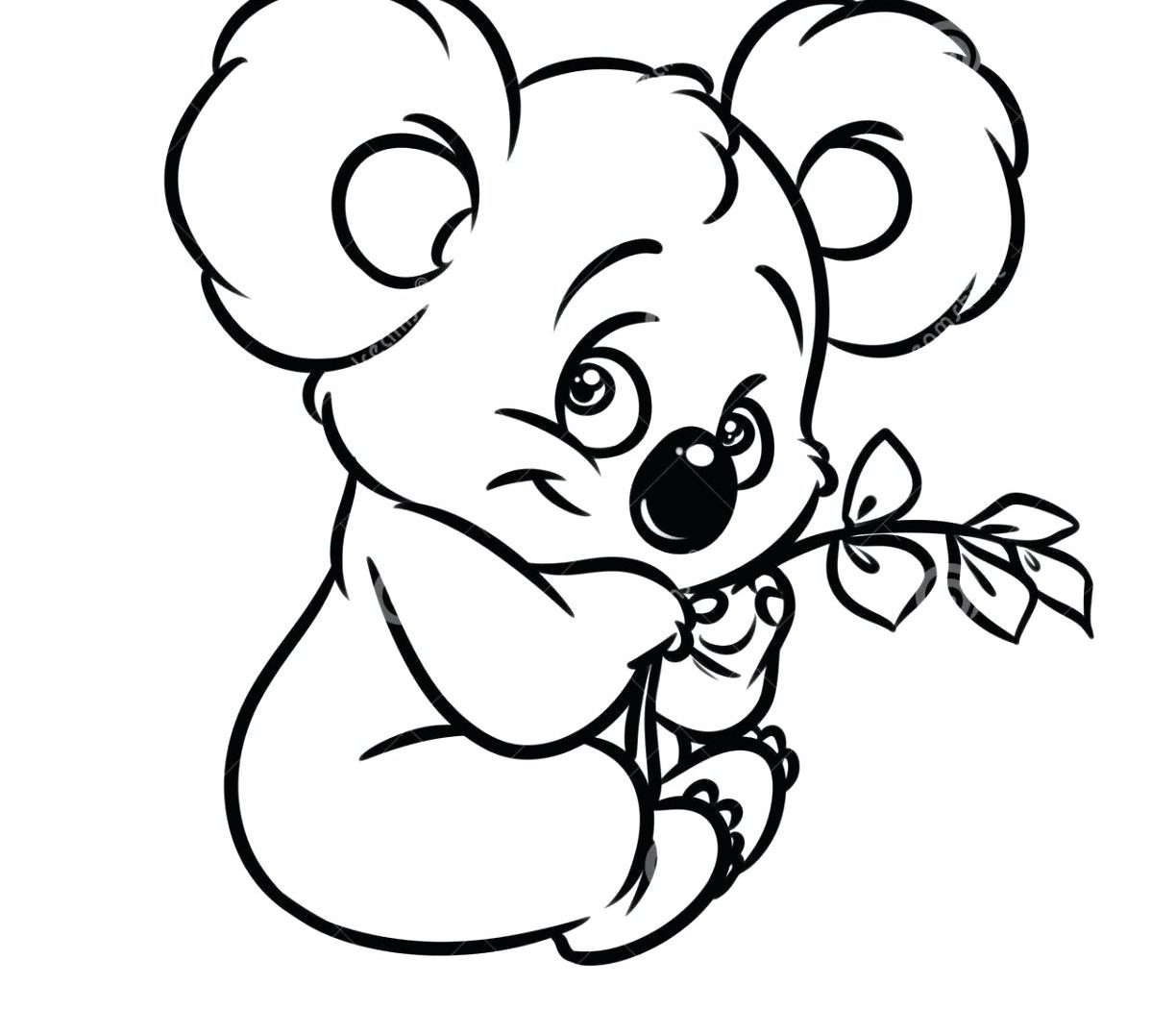 1224x1050 Koala Coloring Pages Baby Bear Colouring Cute Marvelous Disney