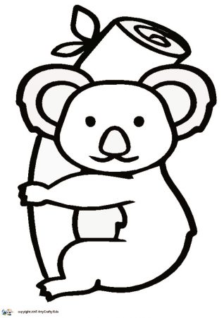 318x450 Koala Outline Arty Crafty Kids