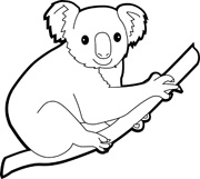 180x161 Koala Black And White Transparent Png Clipart Free Download