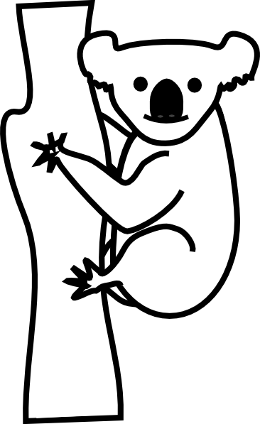 366x597 Koala Outline Clip Art
