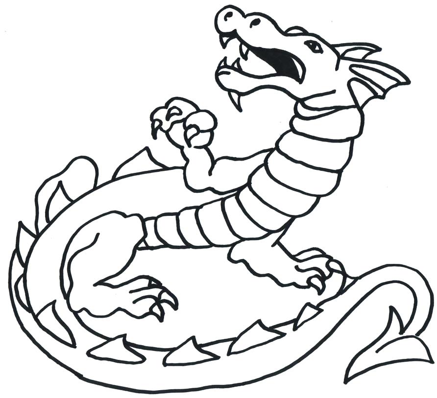 892x813 Drawings Of Dragons For Kids Flying Dragon Coloring Pages