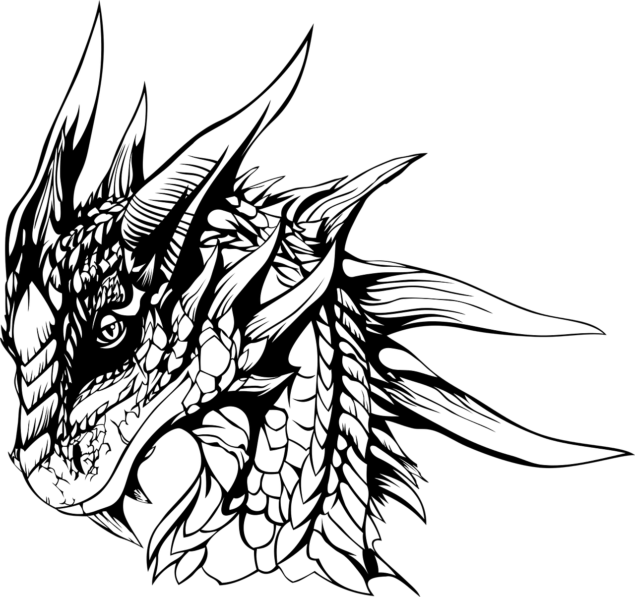 1280x1204 Collection Of Free Dragon Drawing Sketch Download On Ui Ex