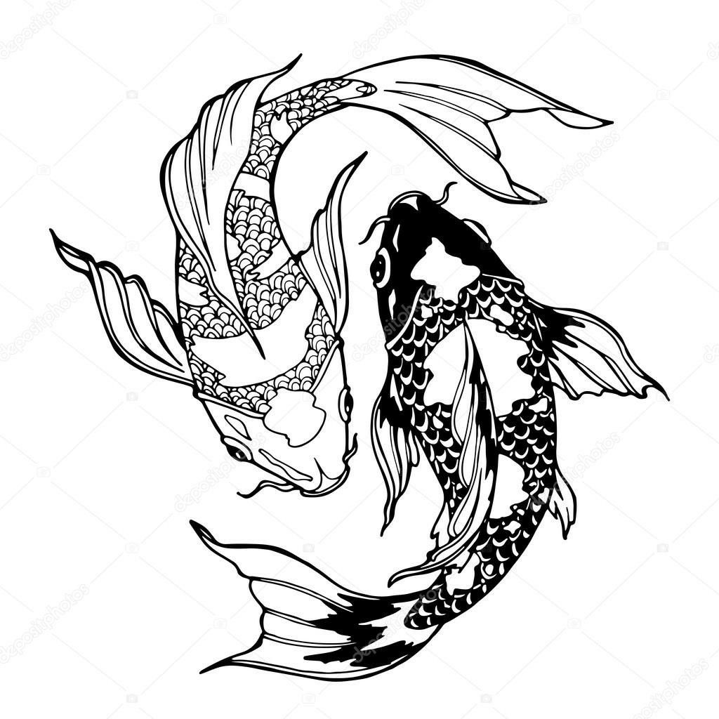1024x1024 Tattoo Koi Fish Drawing, Koi Fish Tattoo