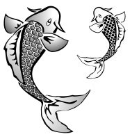 200x200 tattoo of koi, to overcome difficulties tattoo